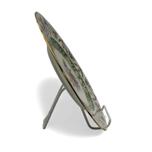 BAVARIA SCHUMANN Floral Design Round Plate with Gold Trim 11" Germany Vintage - Picture 10 of 11